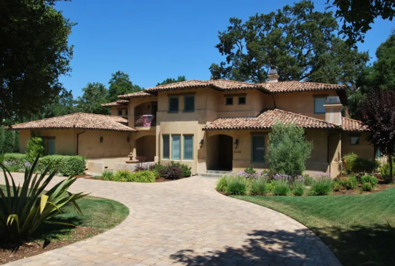 Spanish-style residential home built by Keeth Building Contractors